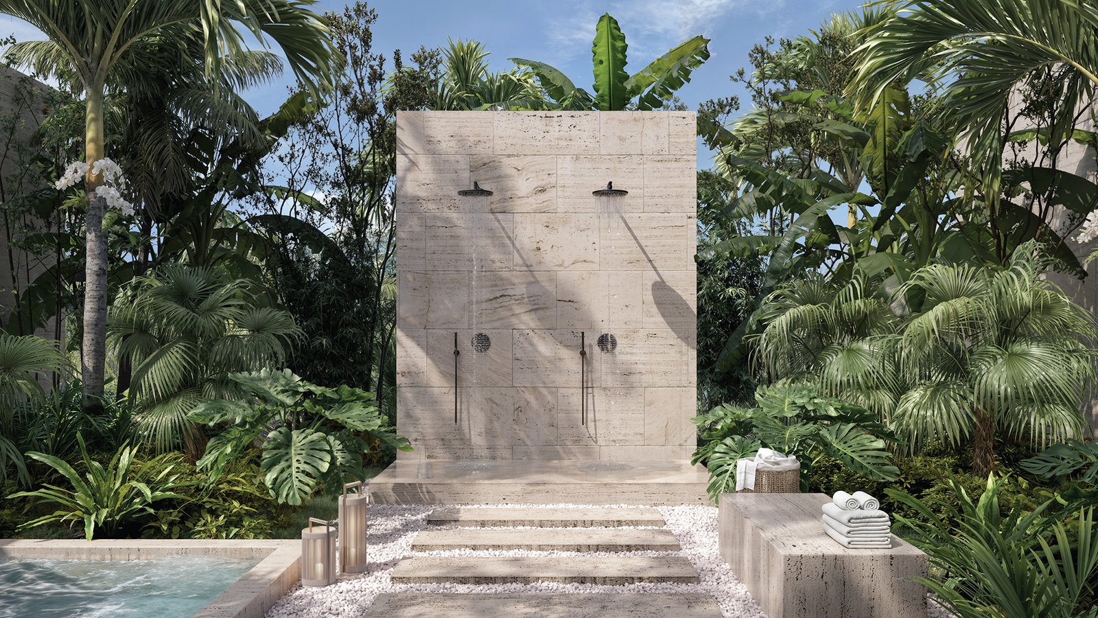 26&2_Outdoor Rain Shower & Hot Tub